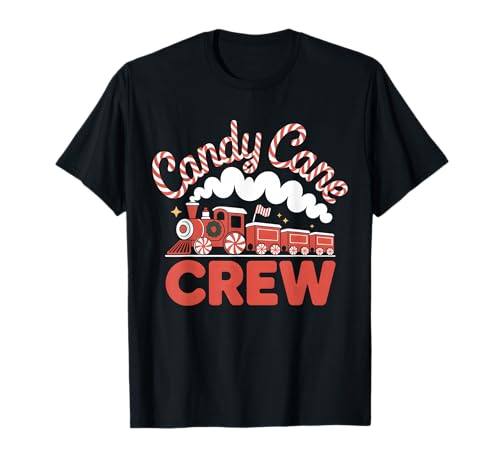Zuckerstange mit Pfefferminz-Zug, für Kinder, Jungen, Mädchen T-Shirt von Christmas Matching Family Candy Cane Pjs