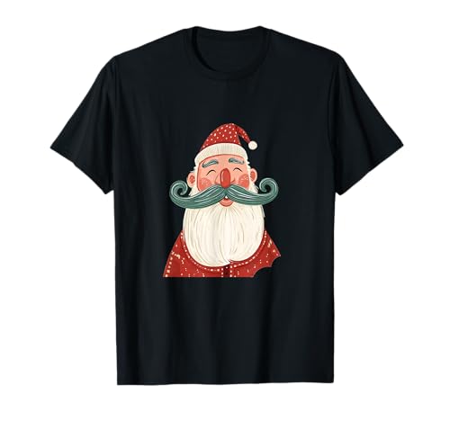 Hübscher Weihnachtsmann-Look mit Schnurrbart für Festliche Jungen und Mädchen T-Shirt Hübscher Weihnachtsmann-Look mit Schnurrbart für Festliche Jungen und Mädchen T-Shirt von Christmas Mustache Outfit