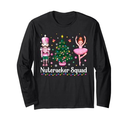 Weihnachten Nussknacker Squad Ballett Tanz Frauen Kinder Mädchen Langarmshirt Weihnachten Nussknacker Squad Ballett Tanz Frauen Kinder Mädchen Langarmshirt von Christmas Nutcracker Squad Ballet Dance Womens Tee