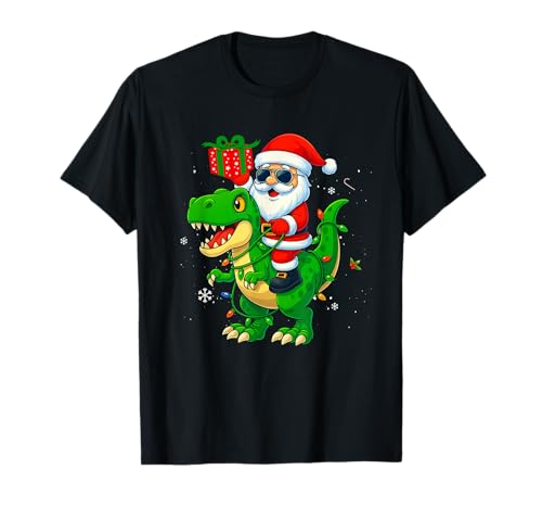 Dinosaurier T Rex Weihnachten Weihnachtsmann Jungen Herren Mädchen Xmas Squad T-Shirt von Christmas Santa Boys Men Girls Xmas Squad Gifts