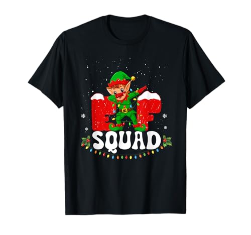Elf Squad Weihnachten passende Familie Kleinkind Junge Mädchen lustig T-Shirt von Christmas Santa Boys Men Girls Xmas Squad Gifts