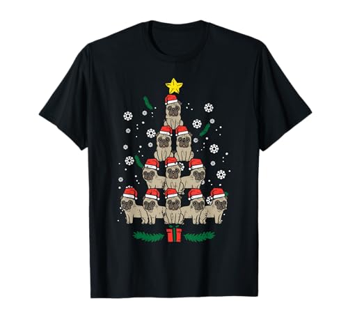 Weihnachtspyjama, Mops, Weihnachtsbaum, Hund, Weihnachten, Pyjama, Herren, Damen, Kinder T-Shirt Weihnachtspyjama, Mops, Weihnachtsbaum, Hund, Weihnachten, Pyjama, Herren, Damen, Kinder T-Shirt von Christmas Shirts Xmas Pajamas Men Women Kids Gift