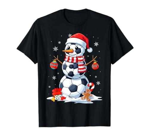 Weihnachts-Fußbälle, lustiger Schneemann, Herren, Jungen, Kinder T-Shirt von Christmas Soccer Balls Funny Snowman Ades.shirt