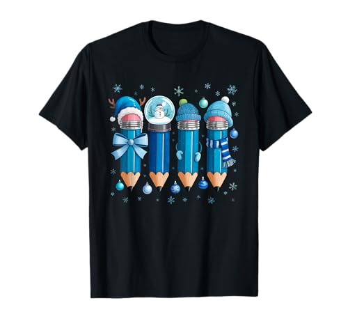 Lehrer Weihnachten Männer Frauen Kinder Schule Winter Urlaub Xmas T-Shirt von Christmas Teacher Men Women Apparel Clothes Ideas