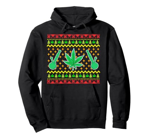 Marryjuana Christmas Marijuana Weed Cannabis 420 Humor Gift Pullover Hoodie von Christmas Tee Styley