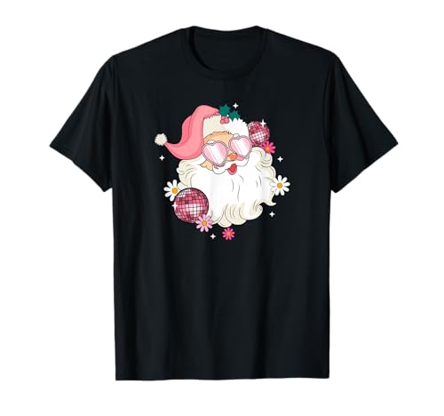 Christmas Winter F4NT4STIC Rosa Retro Disco Santa Bling T-Shirt Damen S Pink, Black Kurzarm Klassisch Cartoon Design Retro Disco-Weihnachtsdesign Christmas Winter F4NT4STIC Rosa Retro Disco Santa Bling T-Shirt Damen S Pink, Black Kurzarm Klassisch Cartoon Design Retro Disco-Weihnachtsdesign von Christmas Winter F4NT4STIC