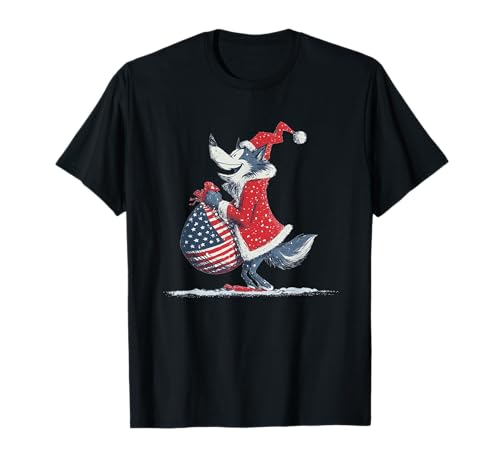 Nettes Santa Wolf Cartoon Kostüm für Jungen und Mädchen T-Shirt Nettes Santa Wolf Cartoon Kostüm für Jungen und Mädchen T-Shirt von Christmas Wolf Outfit