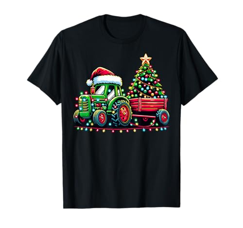 Weihnachts-Traktor Jungen Santa Xmas Farm Truck T-Shirt von Christmas Xmas Gifts Tractor Lover Kids