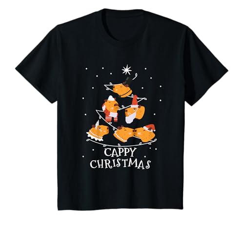 Kinder Capybara Cappy Weihnachten T-Shirt von Christmas