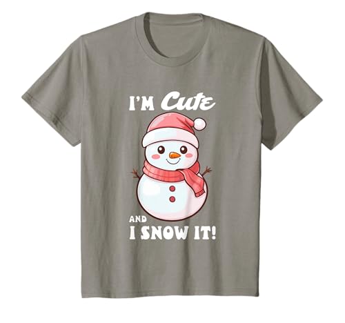 Kinder Weihnachten Cute and I Snow It T-Shirt von Christmas