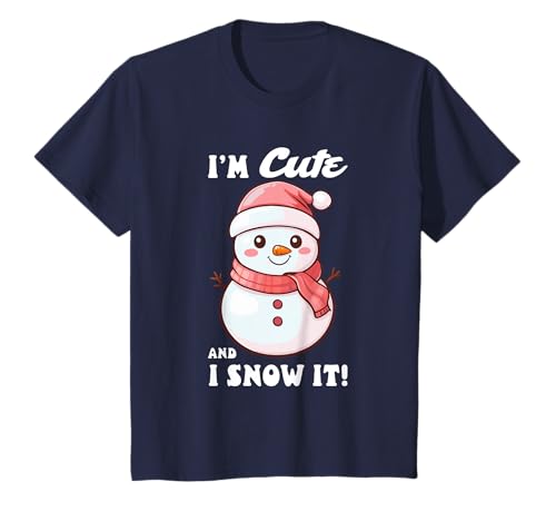 Kinder Weihnachten Cute and I Snow It T-Shirt von Christmas