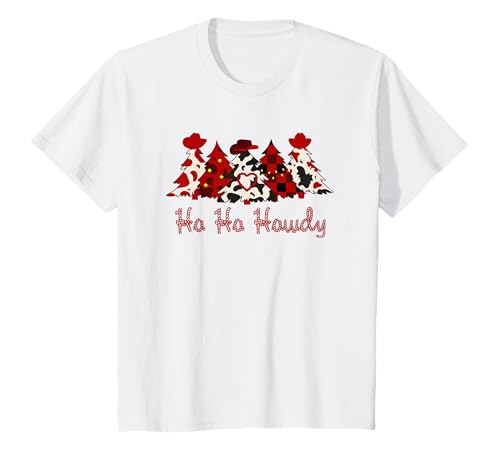 Kinder Weihnachten Ho Ho Howdy T-Shirt von Christmas