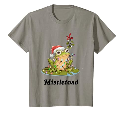 Kinder Weihnachten Mistletoad T-Shirt von Christmas