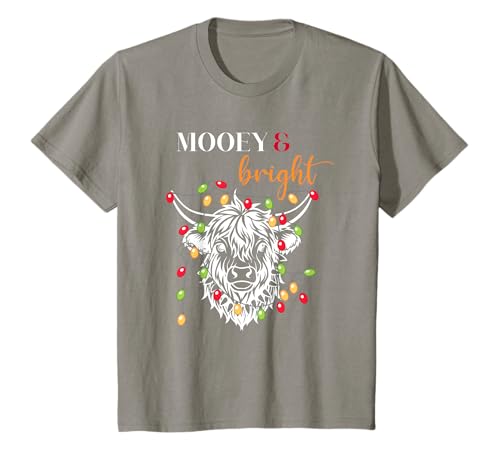Kinder Weihnachten Mooey and Bright T-Shirt von Christmas
