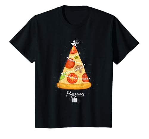 Kinder Weihnachten Pizzmas Tree T-Shirt von Christmas