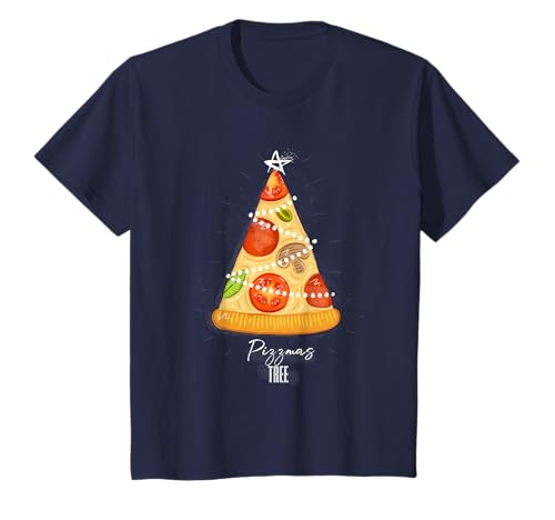 Kinder Weihnachten Pizzmas Tree T-Shirt von Christmas