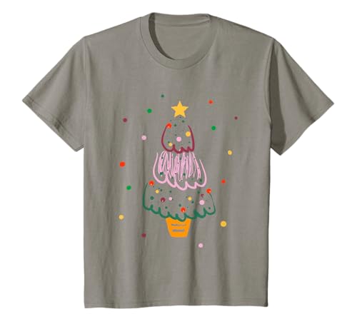 Kinder Weihnachten Tree Drawing T-Shirt von Christmas