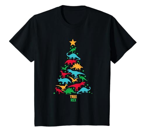 Kinder Weihnachten Tree Rex T-Shirt von Christmas