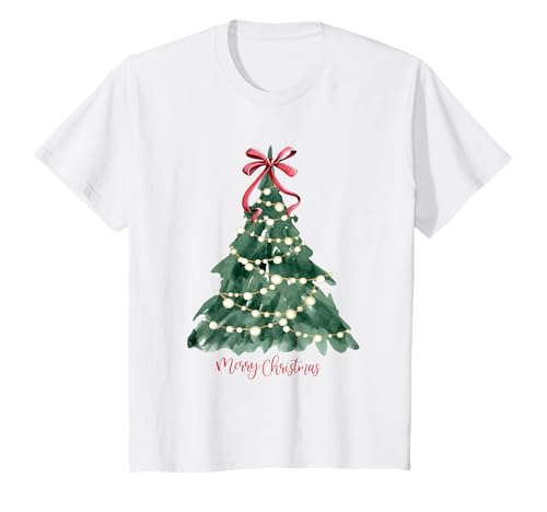 Kinder Weihnachten Tree Watercolour T-Shirt von Christmas