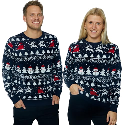 Christmassweats Weihnachtspullover Damen und Herren | Ugly Christmas Sweater | Unisex Hässliche Weihnachtspullover mit Rundhalsausschnit | Lustig Weihnachtspullover Familie Set von Christmassweats