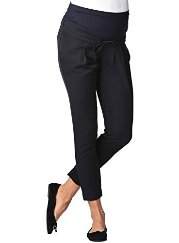 Christoff Damen Umstandsmode Hose 579/50/7 Loose/Relaxed Fit (weites Bein) Hoher Bund (34, schwarz (Black)) von Christoff