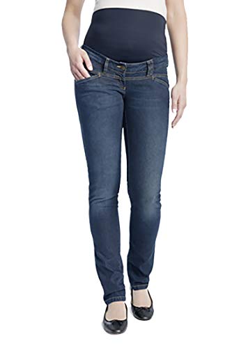 Christoff Schwangerschaftsjeans Umstandshose Jeanshose New York - Skinny - elastisches Bauchband - tiefer Bund - 308-89 - blau - Gr. 40 von Christoff