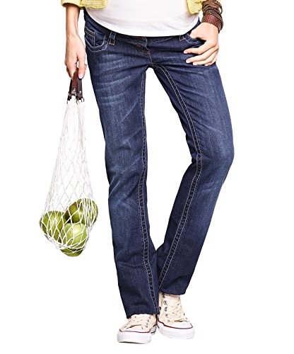 Christoff Umstandshose Schwangerschaftsjeans Marlene - Boot Cut - klassischer Freizeitlook - elastischer Comfort-Bund - 456-89 - blau - 36 / L32 von Christoff