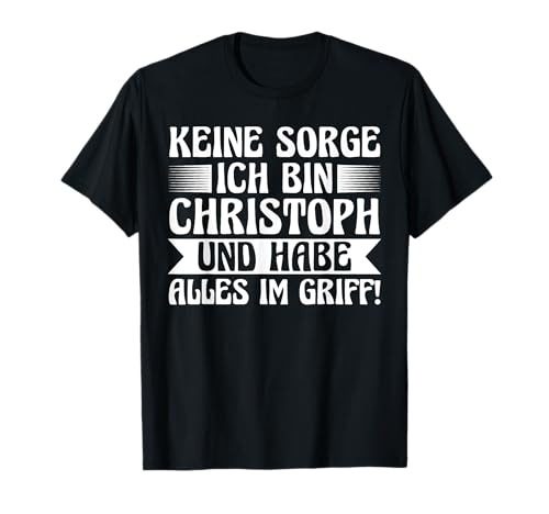 Christoph Geschenk - Herren - Christoph, Chris - Männer - Halbarm - T-Shirt - Schwarz - S - Klassisch - Crew-Ausschnitt - Small von Christoph Geschenk