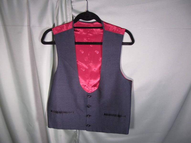 Vintage Weste Wolle Und Satin Wie Stoff, Rot Kohle Kleine Mens Weste, Vintage Herren Große Mit Vier Knöpfen, Knöpfe Grau Vintage Weste Wolle Und Satin Wie Stoff, Rot Kohle Kleine Mens Weste, Vintage Herren Große Mit Vier Knöpfen, Knöpfe Grau von ChristophCreations