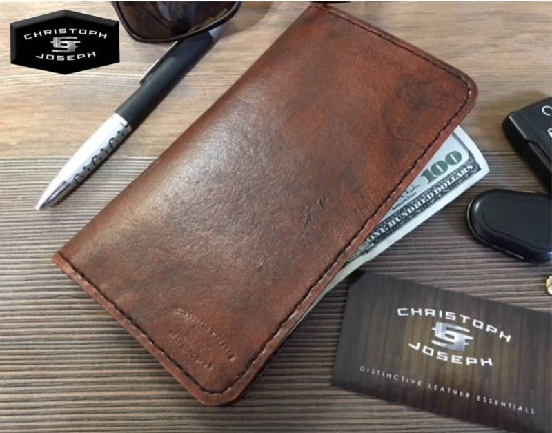 Designer Leder Roper/Scheckheft Brieftasche von ChristophJoseph