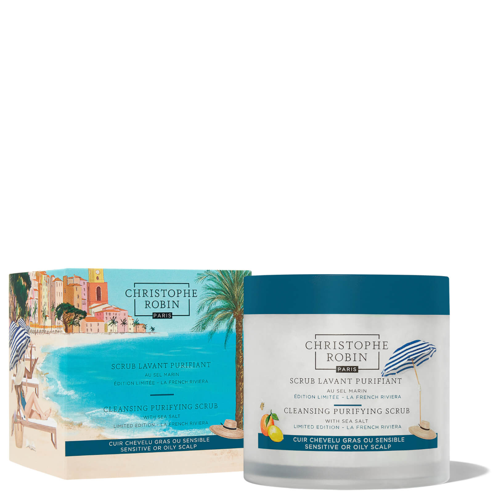 Christophe Robin Limited Edition French Riviera Cleansing Purifying Scrub with Sea Salt 250ml von Christophe Robin