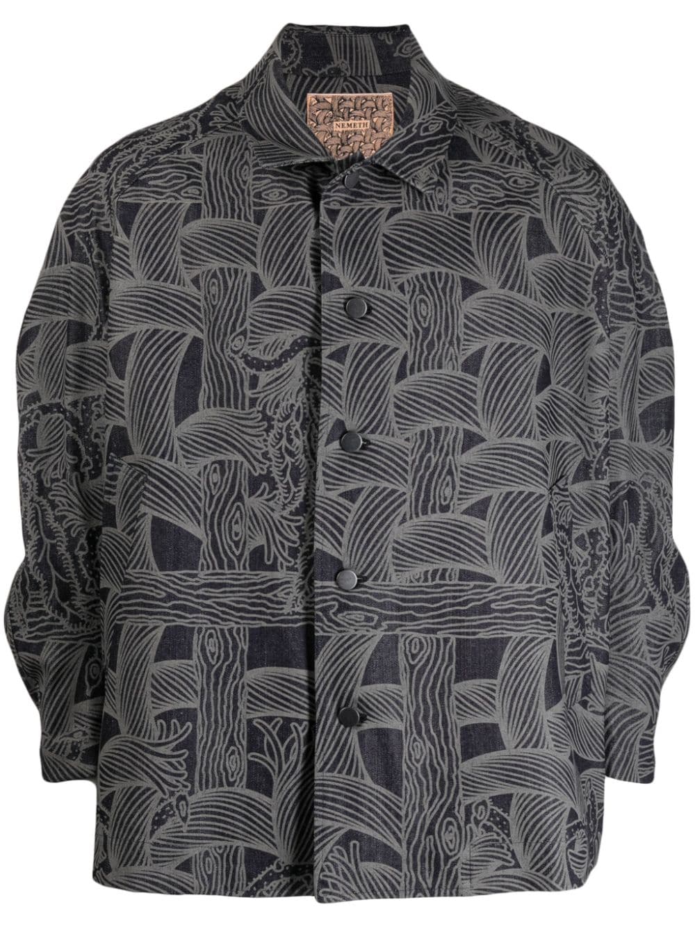 Christopher Nemeth Jeansjacke mit Seil-Print - Blau von Christopher Nemeth