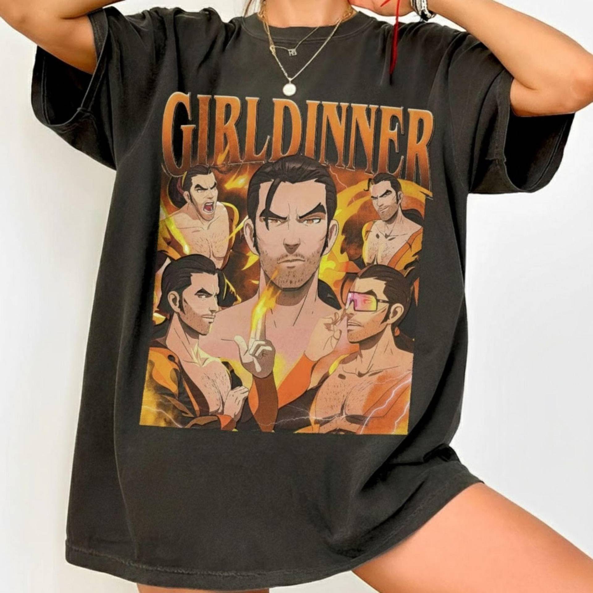 Mädchen Abendessen Flambae Vintage Bootleg Shirt, Pullover, Superschurke Dispatch T-Shirt, Sweatshirt, Jugend von Christophpro