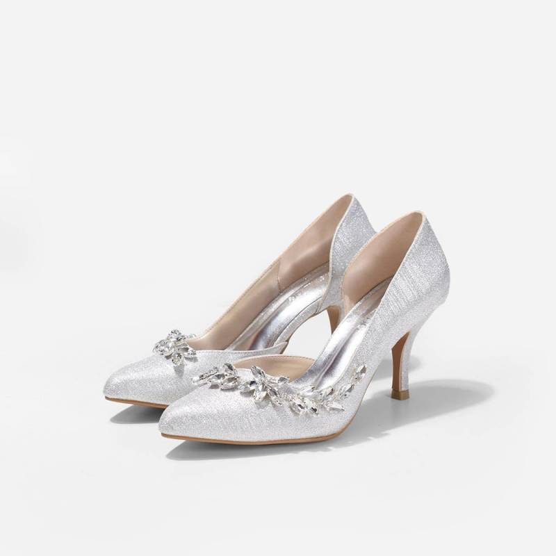 Cynthia Pluto, Spitze Zehe Glitzer Brautschuhe, Kristall Verschönerte Maßgeschneiderte Hochzeitsschuhe, Handgemachte Fersen Cynthia Pluto, Spitze Zehe Glitzer Brautschuhe, Kristall Verschönerte Maßgeschneiderte Hochzeitsschuhe, Handgemachte Fersen von ChristyNgShoes