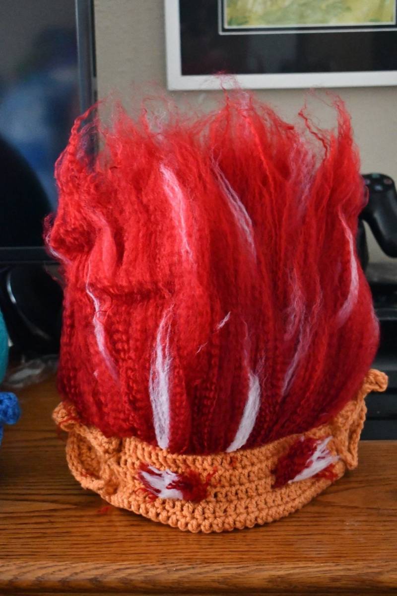 Gehäkelte Troll Mütze König Peppy, Weihnachtsgeschenk, Kinderperücke, Foto Requisite von Christycrochethats