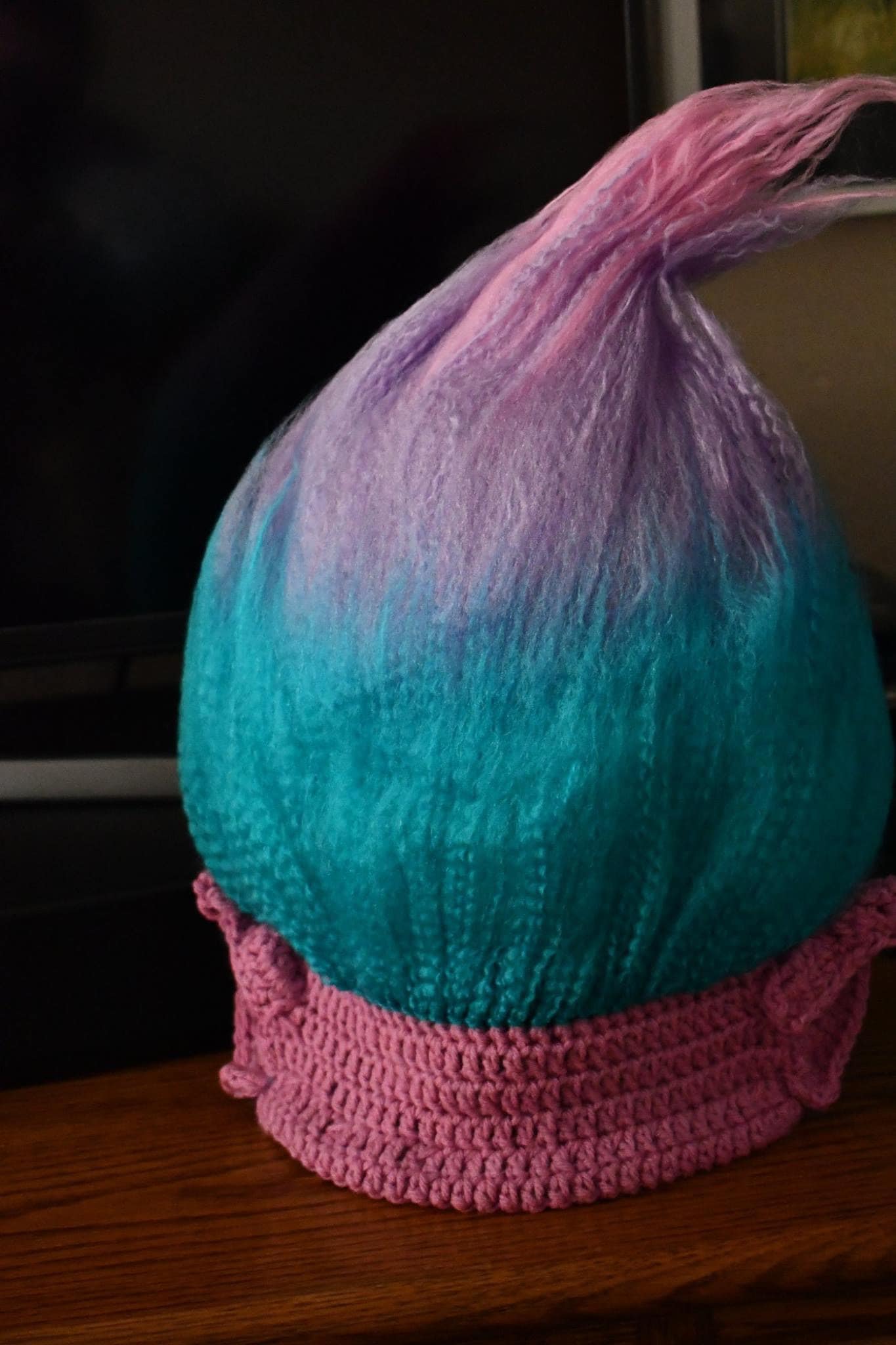 Gehäkelter Trollhut Aus Satin, Weihnachtsgeschenk, Kinderperücke, Für Fotorequisite von Christycrochethats