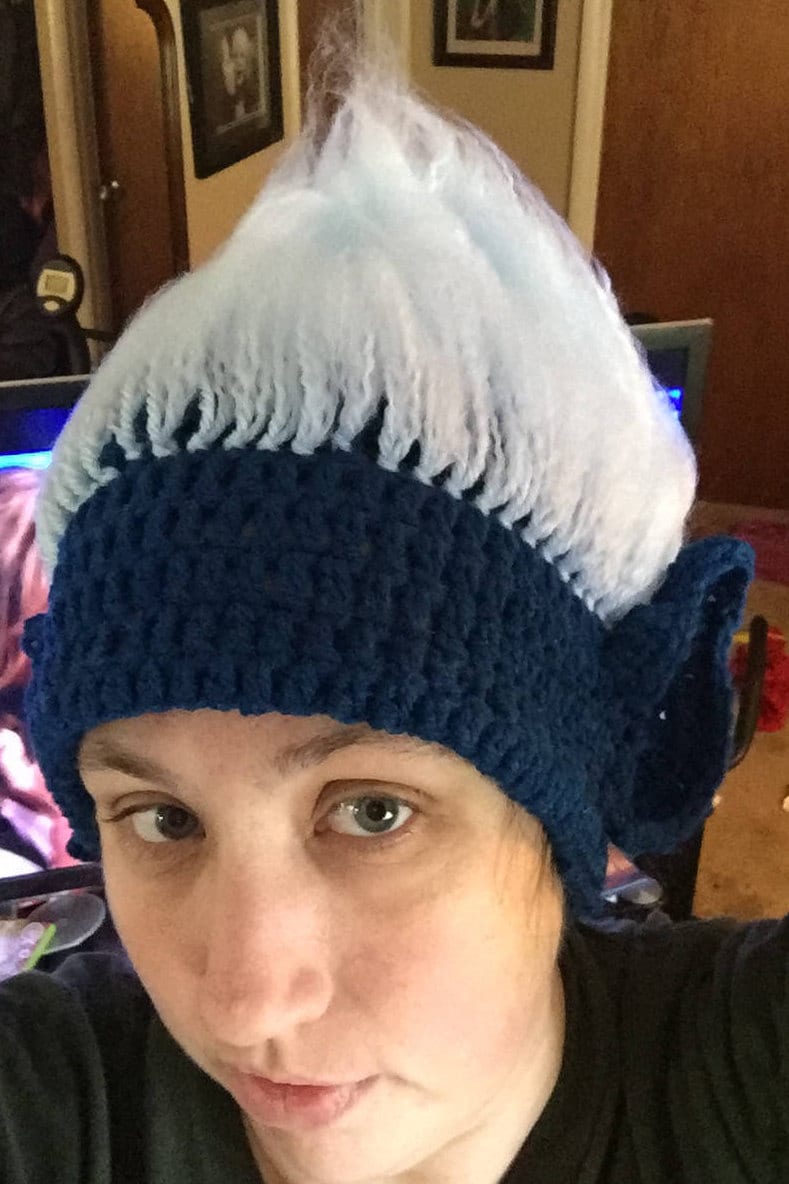 Handgemachter Gehäkelter Trolls Biggie Hut, Weihnachtsgeschenk, Tolle Requisite Für Lustige Fotos, Perücke Zum Anziehen von Christycrochethats