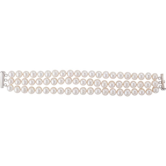 Multi Strand Perle Armband 7, 25" Süßwasser Kultiviertperlen Multi Strand Perle Armband 7, 25" Süßwasser Kultiviertperlen von ChristysArtCreations