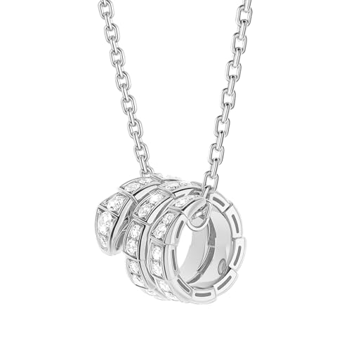 Kette Silber 925 Damen Halskette Damen Silber 925, Necklace Women, Schlangen Anhänger Halskette Mit Zirkonia, Einstellbare Länge 40+5cm, Ketten Frauen, Geschenke für Frauen von Chritice