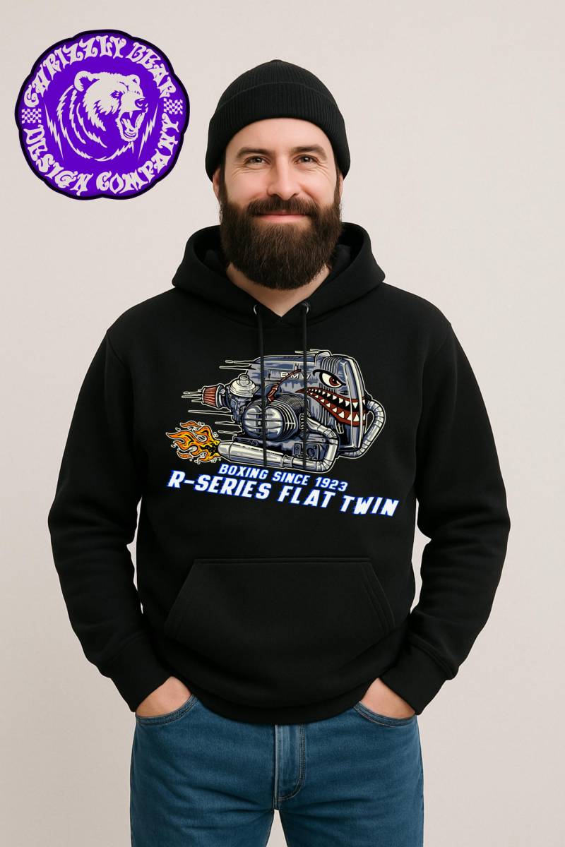 Angry Flat Twin R Series Motor Kapuzenpullover R80 R90 R100 R65 R45 R69 R75 R50 von ChrizzlybearDesignCo