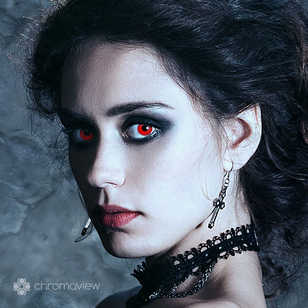 Chromaview - Gothic Fashionlinse - Red Vampire Tageslinsen - rot von Chromaview