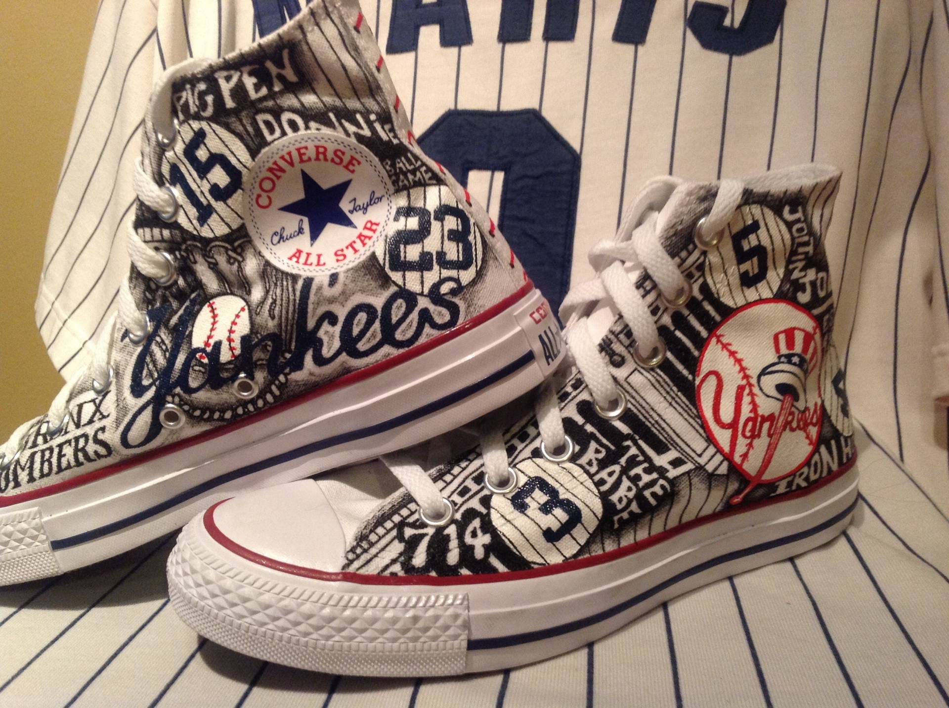 New York Yankees Converse Custom Schuhe New York Yankees Converse Custom Schuhe von ChromeReflections