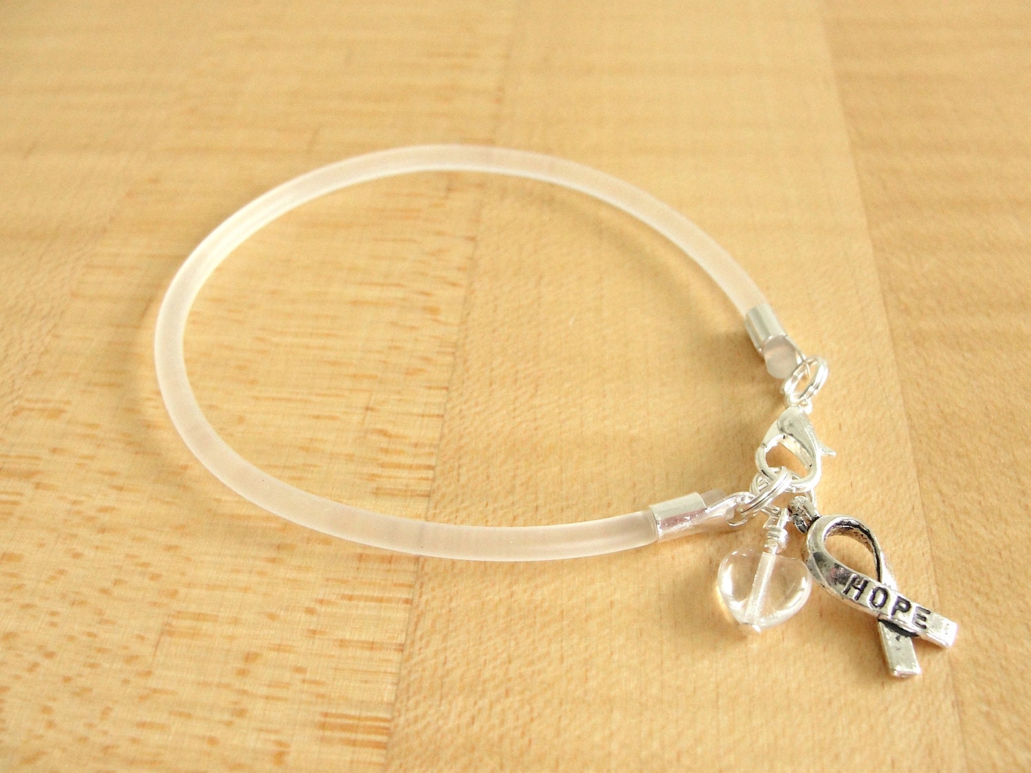 Klares Bewusstsein Armband | Kautschuk - Unsichtbares Krankheitsbewusstsein Lungenkrebs Lungenkrankheitsbewusstsein von ChronicallyCaring