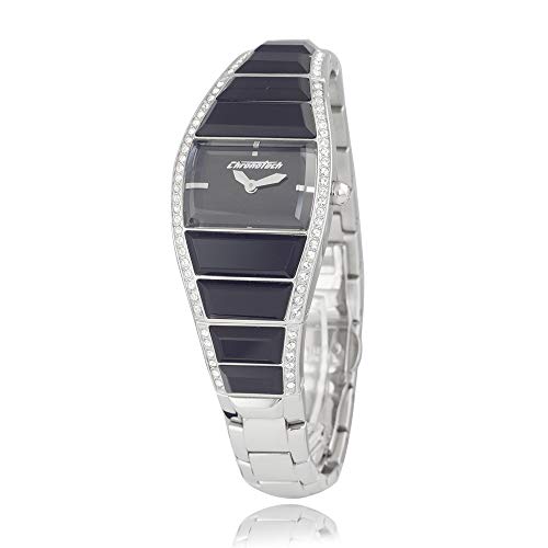 Chronotech Damen Analog Quarz Uhr mit Edelstahl Armband CT7099LS-02M von Chronotech
