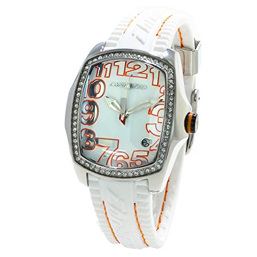 Chronotech Damen Analog Quarz Uhr mit Gummi Armband CT7016LS-09 von Chronotech