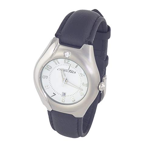 Chronotech Damen Analog Quarz Uhr mit Leder Armband CT2206L-04 von Chronotech