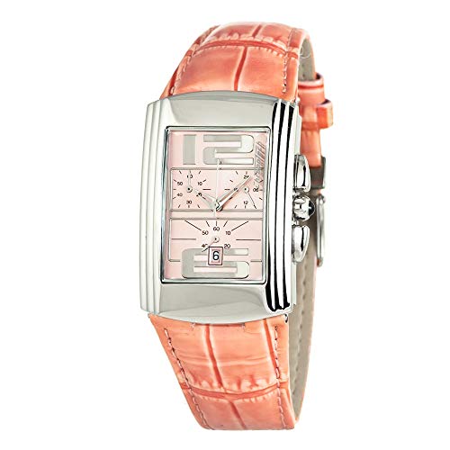 Chronotech Damen Analog Quarz Uhr mit Leder Armband CT7018B-02 von Chronotech
