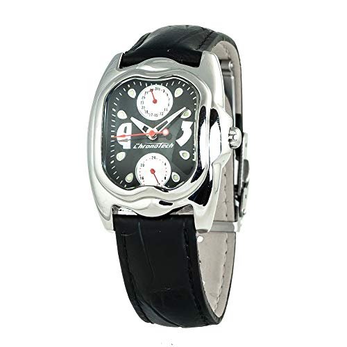 Chronotech Damen Analog Quarz Uhr mit Leder Armband CT7220L-05 von Chronotech