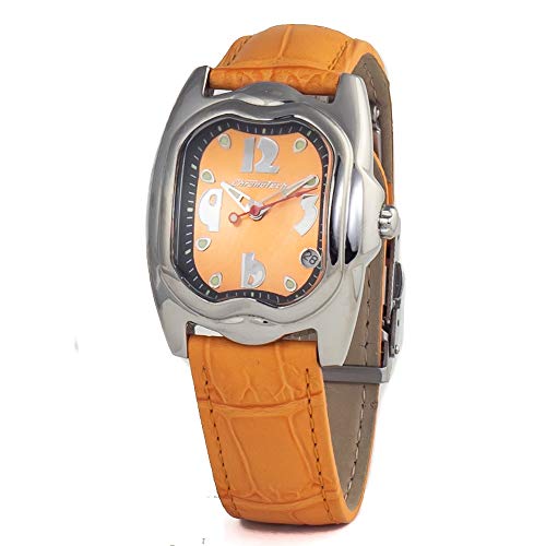 Chronotech Damen Analog Quarz Uhr mit Leder Armband CT7274L-06 von Chronotech