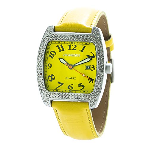 Chronotech Damen Analog Quarz Uhr mit Leder Armband CT7435-05 von Chronotech